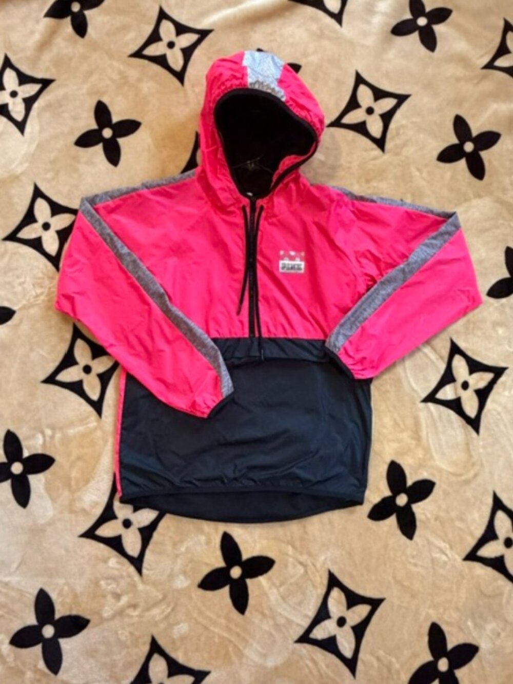 PINK ~ fleece lined windbreaker